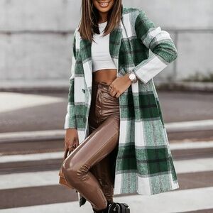 NWT Green & White Shacket